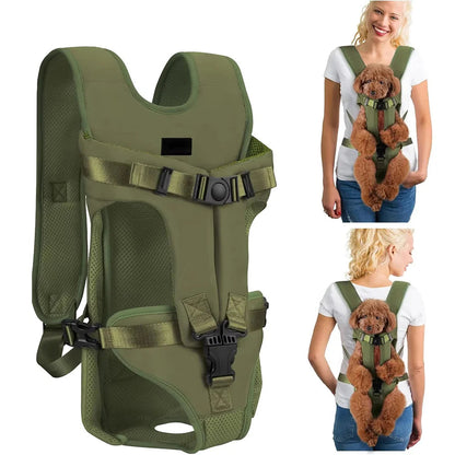 Pet Front Carrier Backpacks Ajustable Hands Free Dog Backpack For Small Mediun Dogs Breathable Cats Outdoor Travel Carrier Bags