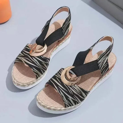 Women's Wedges Sandals Summer Snake Print Platform Sandals Gladiator Shoes - Shop & Buy