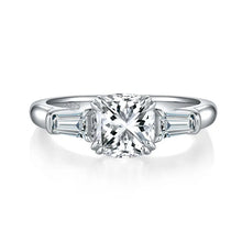 Load image into Gallery viewer, All Moissanite Engagement Rings For Women Three Stone Solid 925 Silver Cushion Cut
