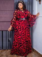 Load image into Gallery viewer, Long Sleeve Chiffon Dresses For Women African Dashiki Print Robe
