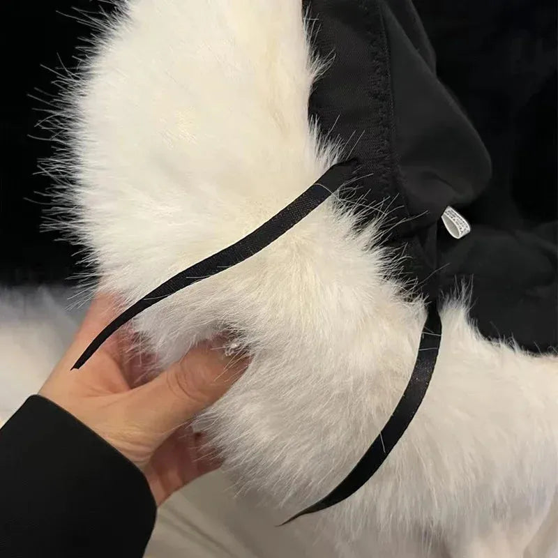 y2k Fluffy Faux Fur Bucket Hat Women Rabbit Fur Warm Thick Plush Winter Hat Lady Luxury Fashion - Shop & Buy