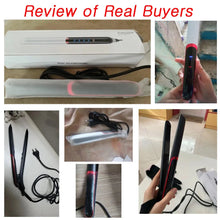 Load image into Gallery viewer, Professional Hair Straightener Curler Electric Splint Flat Iron Negative Ion Straight Curling Iron Plates
