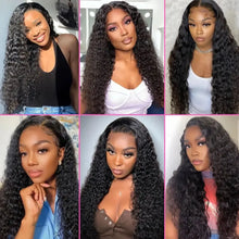 Load image into Gallery viewer, Wear And Go Glueless Wigs Human Hair Pre Plucked Pre Cut For Beginners Deep Wave Lace Front Wigs
