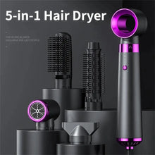 Load image into Gallery viewer, New 5 in 1 Electric Hair Dryer Hot Air Brush Multifunctional Hair Straightener Negative Ion Curler Blow Dryer Styling Tool Set
