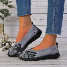 Load image into Gallery viewer, Fashion Striped Loafers Shoes Women Summer Slip-on Breathable Knitting Flats
