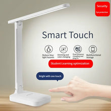 Load image into Gallery viewer, LED Touch Switch White Folding Desk Lamp Bedroom Bedside Study Reading Eye Care Night Lamp
