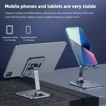 Load image into Gallery viewer, Aluminum Alloy Portable Tablet Holder For iPad Adjustable Flexible Folding Lazy Desktop Live Mobile Phone Stand Mount
