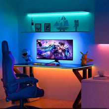 Load image into Gallery viewer, LED Strip RGB 5050 WS2812b Bluetooth App Control Chasing Effect Lights Flexible Tape Diode Ribbon TV BackLight Bedroom Decorate
