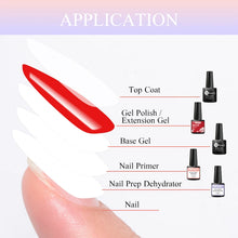 Load image into Gallery viewer, Acrylic No-acid Primer Nail Prep Dehydrator Nail Art Set With Gel Base And Top Coat Soak Off Gel Nail Polish Manicure Tool Kit
