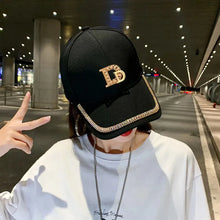 Load image into Gallery viewer, Fashion Diamond D Letter Baseball Cap For Women Snapback Summer Outdoor Sun Protection Hat Autumn Casual Ladies Caps
