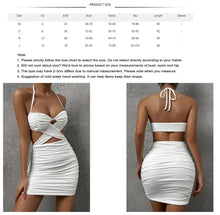 Load image into Gallery viewer, Sexy Ruffle Hollow Out Short Club Dress Ladies Summer White Bodycon Dresses Evening Party Tight Mini Dress
