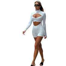 Load image into Gallery viewer, Autumn Women Zipper Sexy Y2K Clothes Hollow Out Long Sleeve Skinny Playsuit
