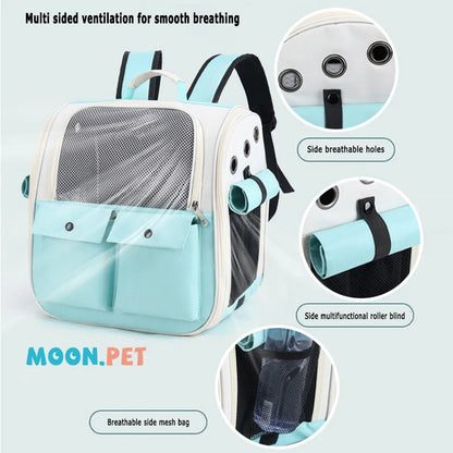 Ventilation Large Capacity Cat Carrier Backpack Adjustable Strap Pet Carrying Bag Foldable Cat Backpack for Outdoor Travel Pet