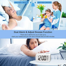 Load image into Gallery viewer, LED Digital Alarm Clock Backlight Snooze Data Time Calendar Desktop Multifunction Electronic Backlight Table Clock
