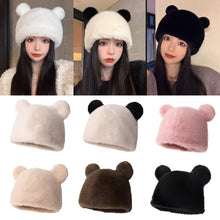 Load image into Gallery viewer, Fluffy Fur Bucket Hat For Women Plush Fisherman Hat Warm Women&#39;s Winter Hat Thicken Cold Snowy Day Panama Cap
