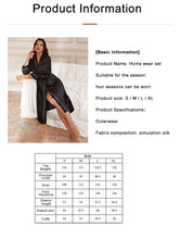 Load image into Gallery viewer, Summer Women&#39;s Pajamas Long Stain Ice Silk Dressing Gown Thin Nightgown Loungewear
