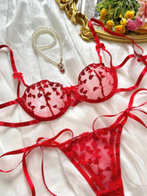 Load image into Gallery viewer, Sexy Lingerie For Fine Women Heart-Shaped Embroidery Fairy Exotic Sets Sensual Fantasy Lace Bilizna Onlyfans Outfits
