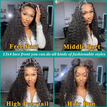 Load image into Gallery viewer, 13X4 Lace Frontal Human Hair Wigs Deep Wave Lace Front Wigs 180% Density Wave Curly Wigs For Women PrePlucked Lace Wig Cheap Wig
