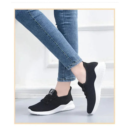 Women's Casual Sneakers Summer Comfortable Breathable Platform Shoes Fashion Women Versatile Lace-up Shoe - Shop & Buy