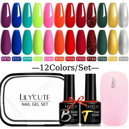 12PCs 7ml Spring Macaron Nail Gel Polish Set Semi Permanent UV Gel For Manicure Soak Off Gel Nail Polish Kit Varnishes - Shop & Buy