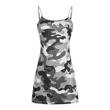 Load image into Gallery viewer, Strap Sexy Dress Camouflage Print Mini Dress Short Summer Sleeveless Women Clothing
