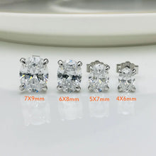 Load image into Gallery viewer, Total 4 Carats Oval Cut Moissanite Earring For Women Solid 925 Sterling Silver Stud Earrings
