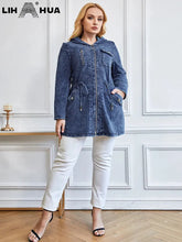 Load image into Gallery viewer, Women&#39;s Plus Size Denim Jacket Autumn Chic Elegant Jacket For Chubby Women
