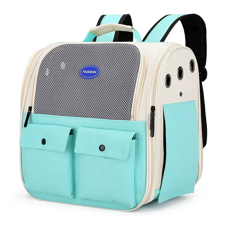 Pet Backpack Expandable Carrier Bag Portable Cat Small Dogs Outdoor Carrier Foldable Ventilated Design Large Cat Dog Backpack