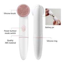 Load image into Gallery viewer, 2 in 1 Electric Silicone Facial Cleansing Brush Skin Care Peeling Blackhead Removal
