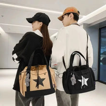 Load image into Gallery viewer, Personality Women Crossbody Bag Y2K Style Large Capacity Couple Shoulder Bag New Casual Nylon Tote Bag Luxury Drawstring Handbag
