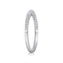 Load image into Gallery viewer, Unique 0.246CT Round Cut Moissanite Wedding Band,Twisted Crossover Half Eternity Band Ring in 925 Sterling Silver
