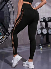 Load image into Gallery viewer, Sexy Hollow Black  Seamless Leggings Women Fitness Leggings Gym Yoga Pants High Waist Yoga Pants
