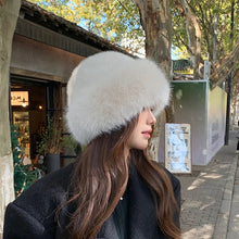 Load image into Gallery viewer, Fluffy Fur Fisherman Hat For Women Winter Plush Ear Protection Cap Windproof Warm Headgear Fashion
