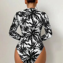 Load image into Gallery viewer, Women Summer Printed Swimsuit Fashion High Waist Pure Cotton Swimsuit Sexy Tight Conservative One Piece Swimsuit
