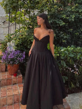 Load image into Gallery viewer, Black Elegant Wedding Events Dress Sexy Strapless Corset Dress
