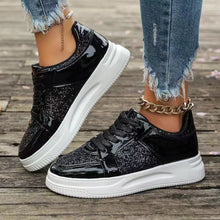 Load image into Gallery viewer, Women&#39;s Gold Sequins Platform Sneakers Autumn Fashion Casual Sports Shoes Thick Bottom Vulcanized Shoes
