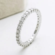 Load image into Gallery viewer, 2mm Moissanite Wedding Band Rings for Women 925 Sterling Silver 1ct Full Eternity Bands
