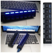 Load image into Gallery viewer, Switch Extension Hub 7-port USB2.0 Hub Computer USB Extension Hub One Drag Seven USB2.0 Splitter PC Laptop Desktop
