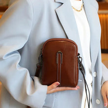 Load image into Gallery viewer, Summer Phone Bag Women&#39;s Oil Wax Cowhide Leather Crossbody Bag Fashionable and Casual Shoulder Bags
