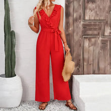 Load image into Gallery viewer, Brand Jumpsuits Office Sleeveless Elegant Long Pants Slim V-neck Fashion Casual Classy
