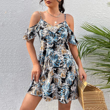 Load image into Gallery viewer, Plus Size Dress Plant Prints Women‘s Clothing For Summer Casual Sleeveless Vest Dress
