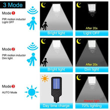 Load image into Gallery viewer, Solar Outdoor LED Wall Light with Human Body Waterproof 3modes Induction for Garden Terrace Garage
