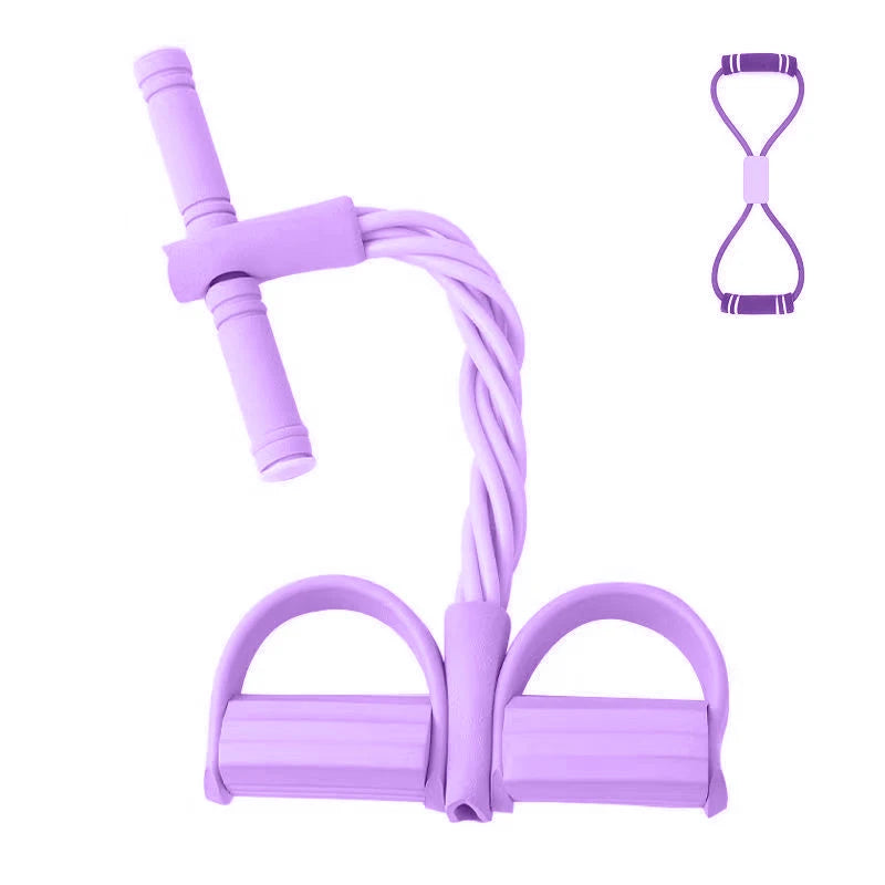 Fitness stretcher stirrup stretcher long pull unchanged sit-ups aids men and women 8 word tension rope fitness thin stomach