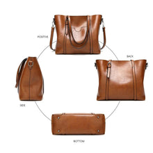 Load image into Gallery viewer, Shoulder Bags for Women Oil Wax Leather Handbag Tote Crossbody Bag Vintage Satchels Women Bags Designer Handbag
