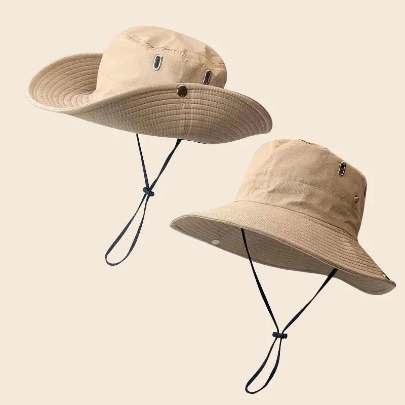 Womens Outdoor Sun Hat Summer UV Protection Bucket Safari Wide Brim Fisherman Cap - Shop & Buy