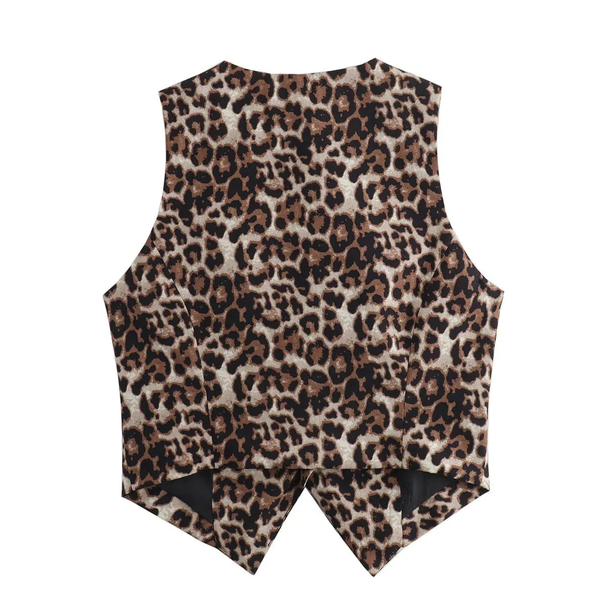 Women's Vest Fashion Leopard Summer V-Neck Single-breasted Vest Top Ladies Casual Cropped Sleeveless Coat New In Vests - Shop & Buy