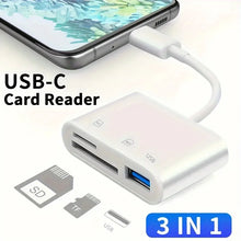 Load image into Gallery viewer, USB Type C Adapter Hub 3 in 1 Data Transfer Type C USB Converter Adapter For iPhone15 Macbook Huawei Samsung
