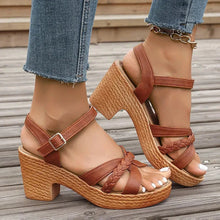 Load image into Gallery viewer, Lightweight High Heeled Sandals for Women Summer Ankle Buckle Female Gladiator Sandal
