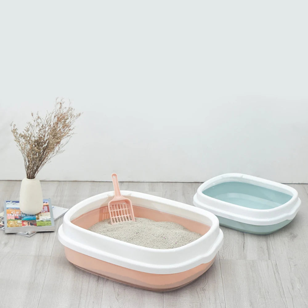 Excrement Training Sand Litter Box Cat Litter Box Pet Toilet Bedpan Cat Dog Tray with Scoop Anti-Splash Dog Toilet