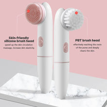 Load image into Gallery viewer, 2 in 1 Electric Silicone Facial Cleansing Brush Skin Care Peeling Blackhead Removal
